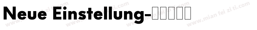 Neue Einstellung字体转换
